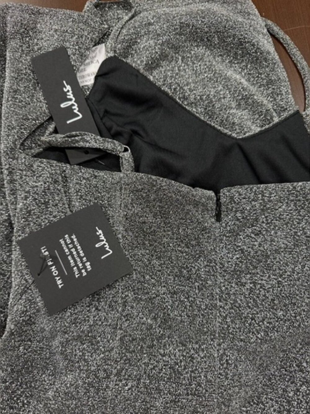 Lulus Vamped Up Silver Sparkly Sleeveless Mini Dress NWT - Picture 6 of 9